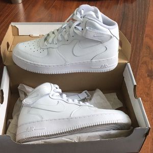White Air Force 1s mid